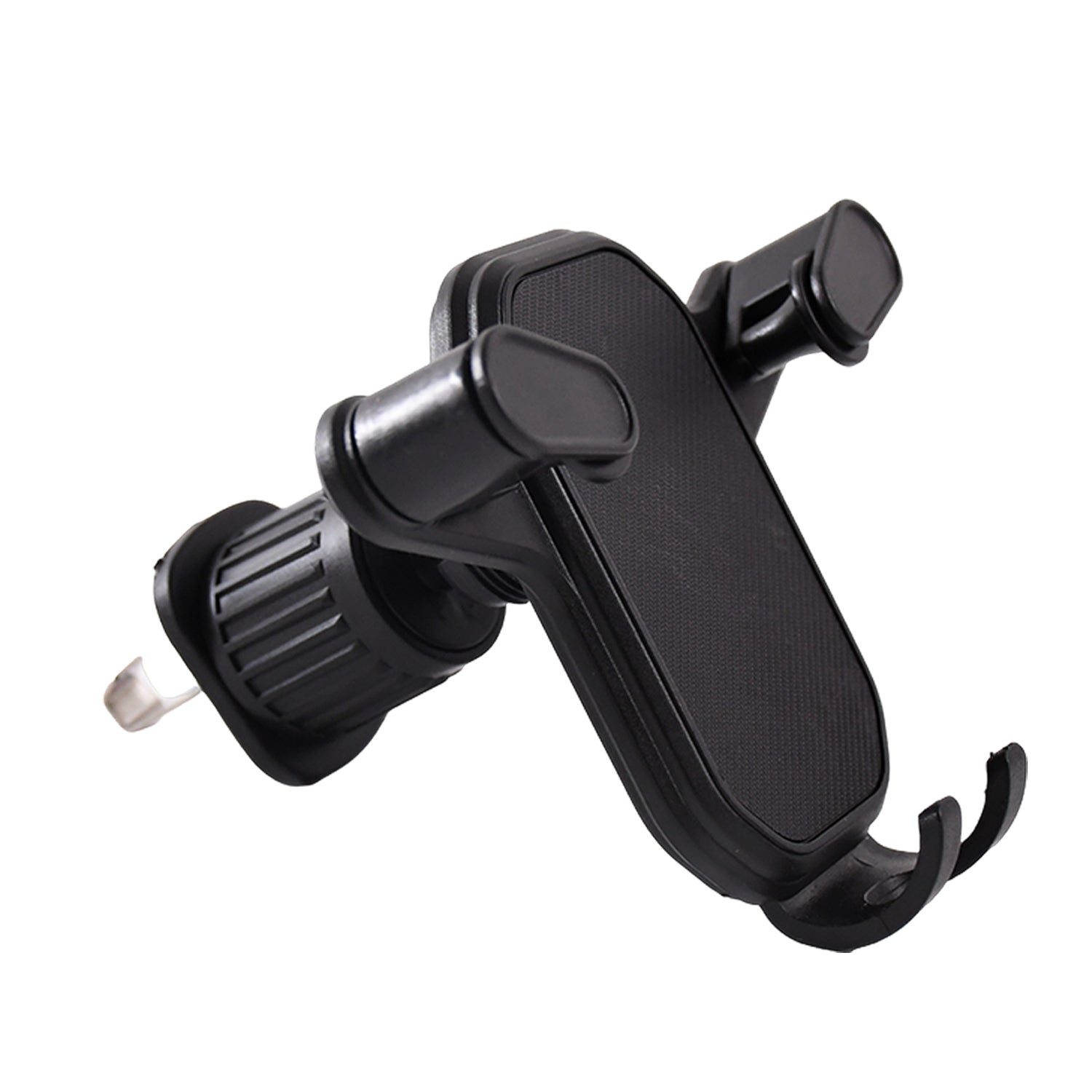 Wukusy plastic car mobile holder mounted on vehicle dashboard holding a smartphone for secure viewing.