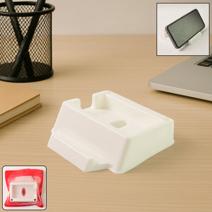 Wukusy plastic mobile phone stand holder on a flat surface, showcasing its adjustable angle for hands-free viewing.