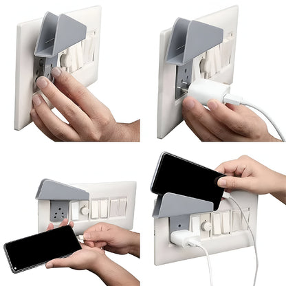 Two Wukusy plastic secure mobile phone charging stand holders in mixed colors, designed to hold and stabilize smartphones during charging.