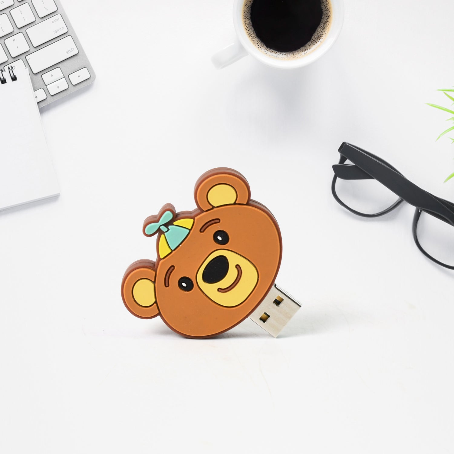 Wukusy portable cartoon-shaped silicone USB pen drive with 15GB storage, featuring baby rhymes song, designed as a mobile accessory.
