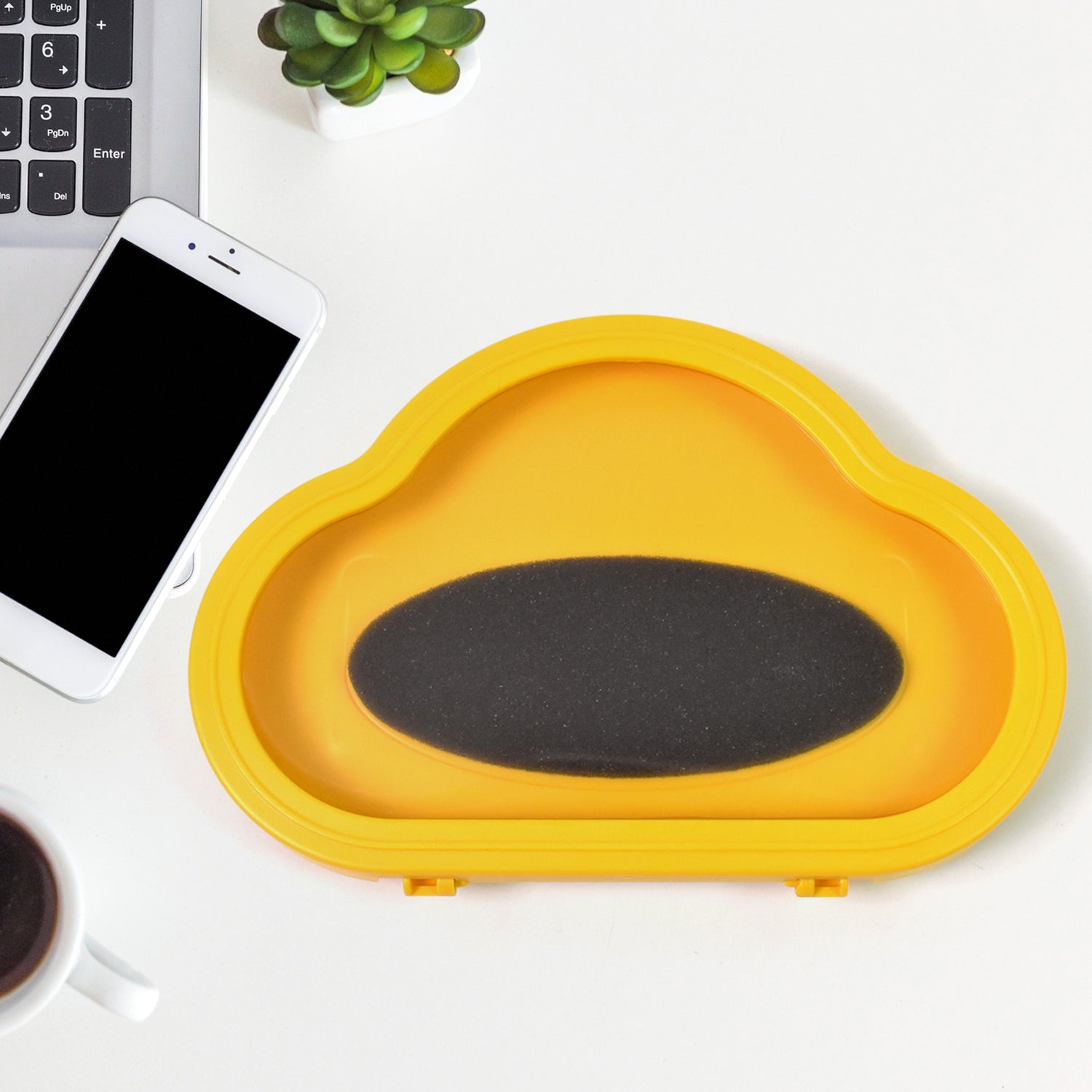 Yellow waterproof smartphone stand case by Wukusy, designed to hold and protect your phone securely in a mobile accessory.