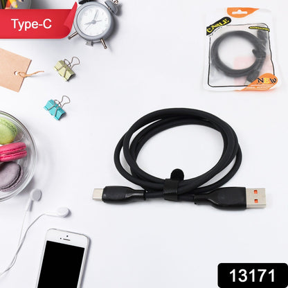Wukusy Type C data and fast charging cable, 1 meter long, for mobile devices, with a durable design and universal compatibility.