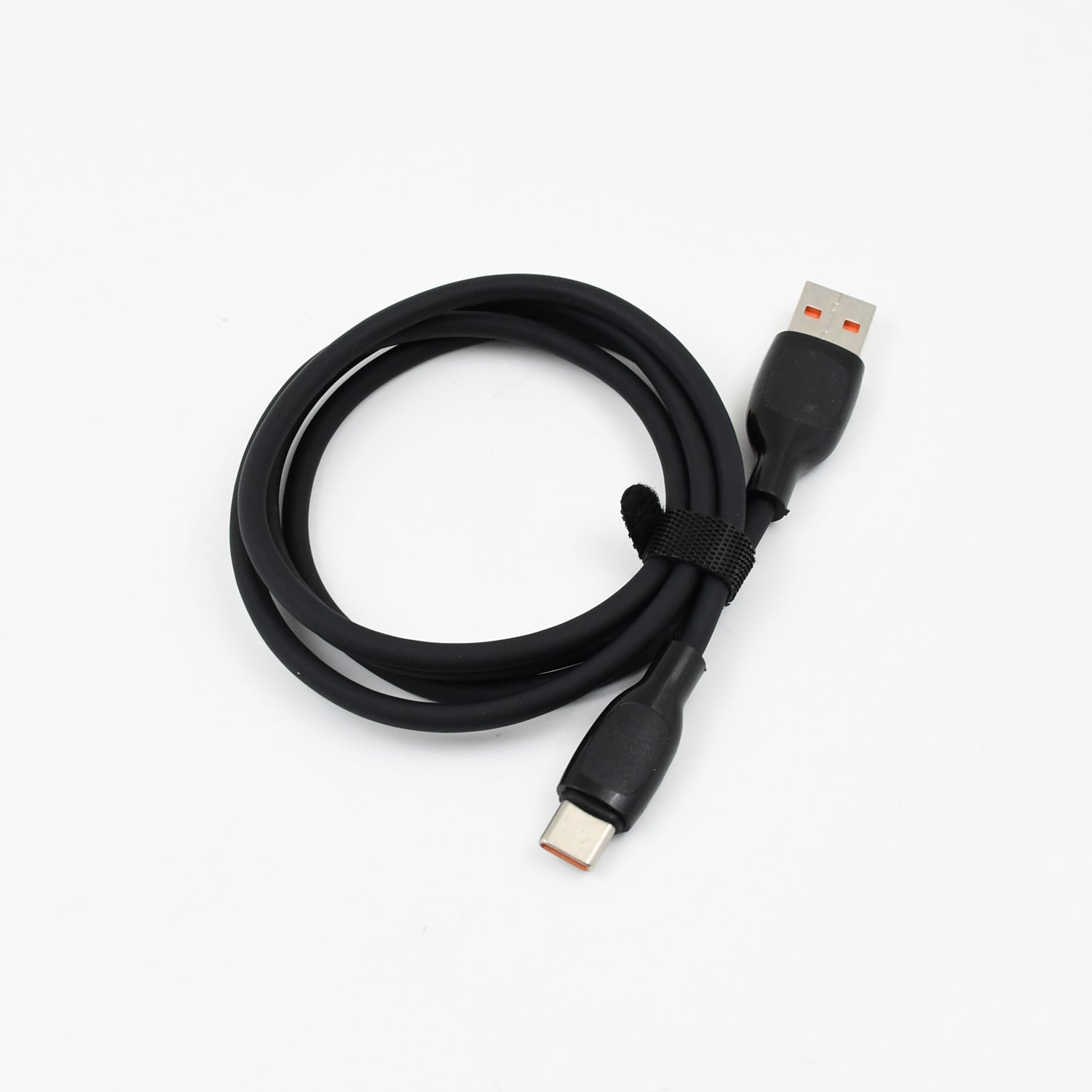 Wukusy Type C data and fast charging cable, 1 meter length, for mobile devices, with secure connector design.