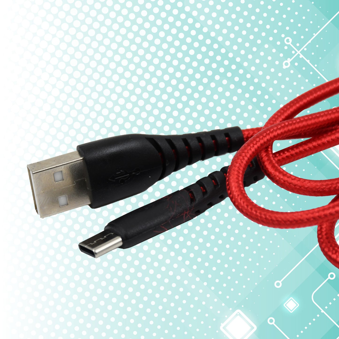 Wukusy Type C data cable for fast charging and data transfer, 97 cm mobile accessory shown in image.