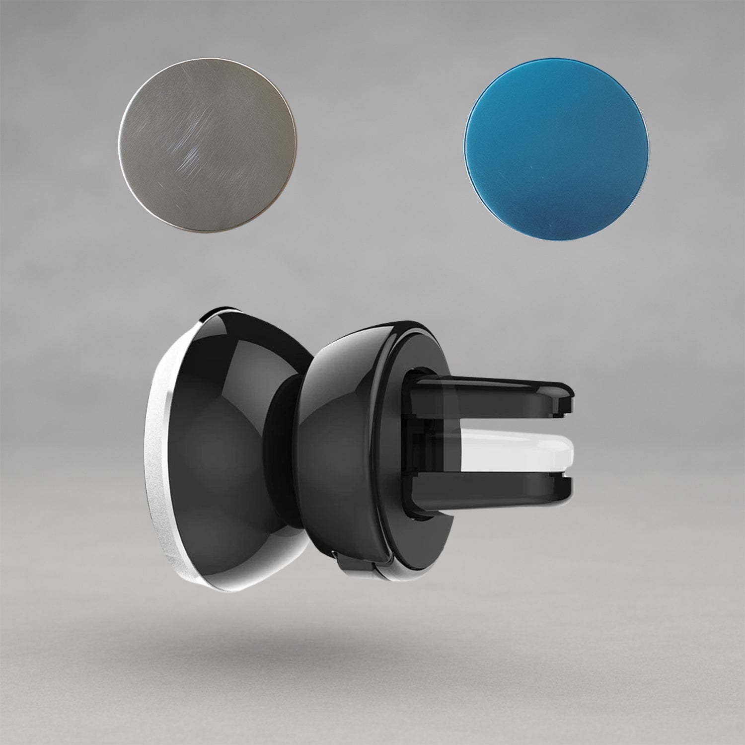 Wukusy universal magnetic car mobile holder mounted on a vehicle dashboard holding a smartphone.
