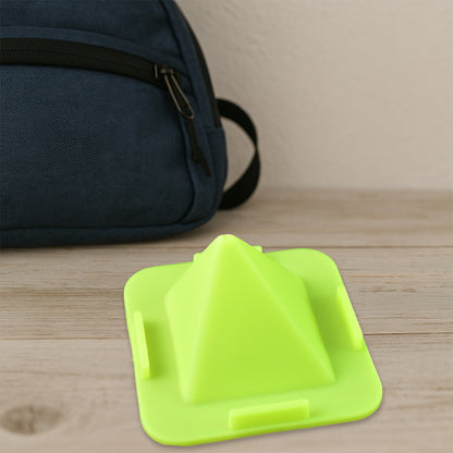 Wukusy Virgin Mobile accessories universal portable pyramid-shaped desktop holder stand for mobile phones on table.