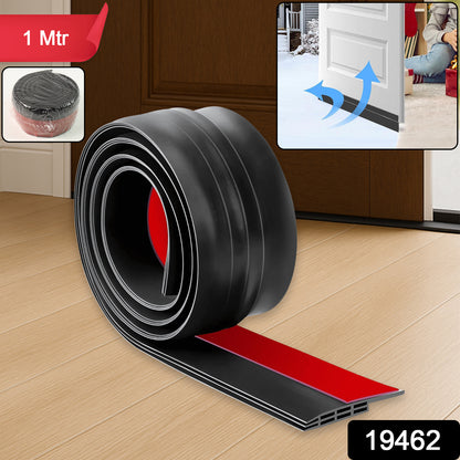Wukusy office 1-meter self-adhesive silicone door bottom seal strip installed at the door threshold for insulation and draft prevention.