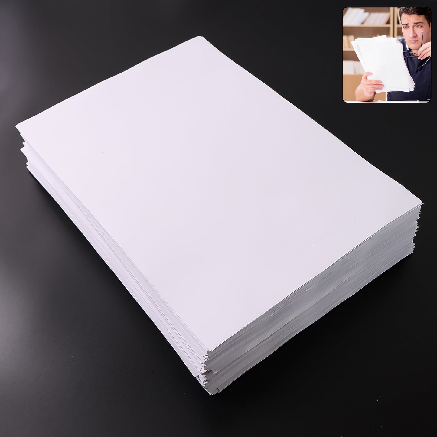 Wukusy A4 size copier paper, 70 GSM, high bright white, 500 sheets, ideal for office printing and copying tasks.