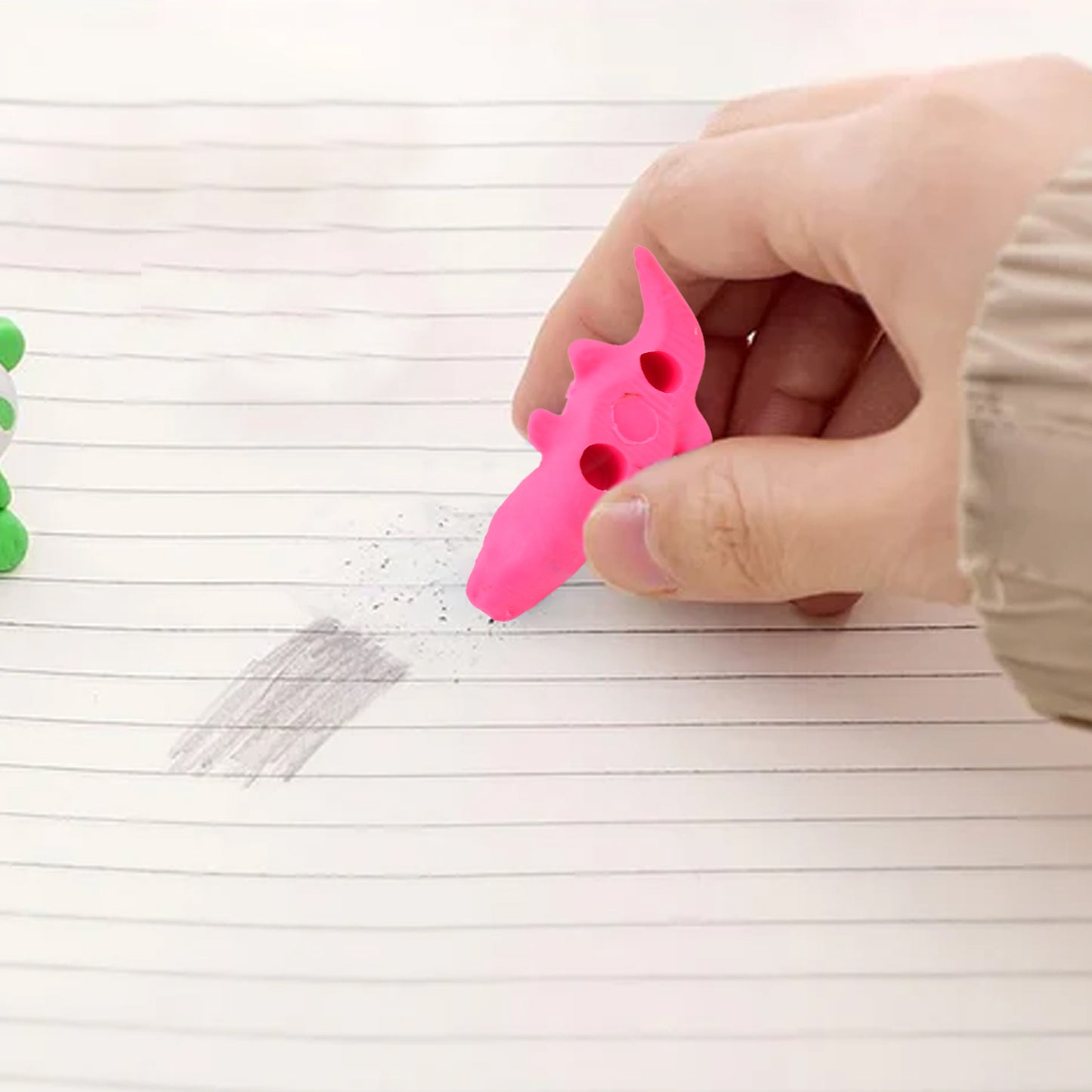 Wukusy animal design eraser in assorted shapes, perfect for office or school use, featuring playful animal illustrations.