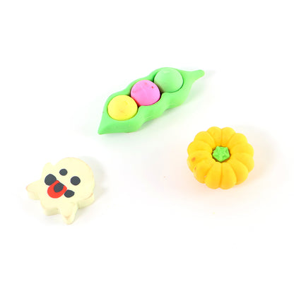 Cute cartoon eraser from Wukusy, 1-piece with mixed colorful designs, ideal for office or school use.
