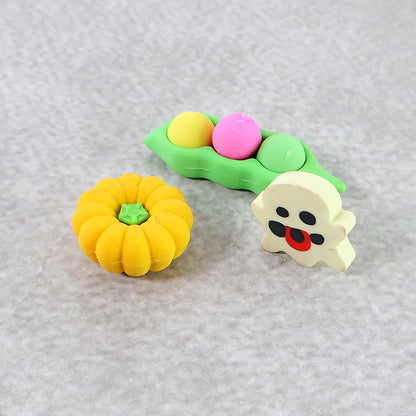 Wukusy cute cartoon eraser, office stationery, featuring colorful mixed designs for children and students.