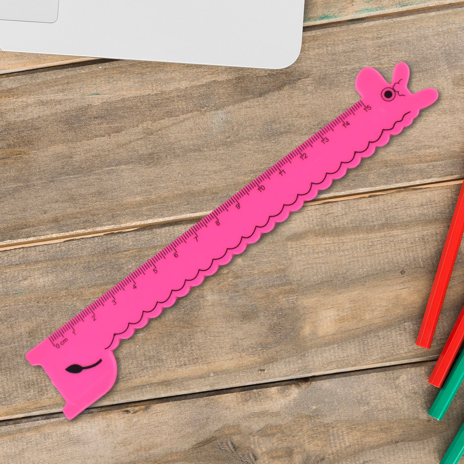 Set of four Wukusy office cartoon giraffe rulers including scale meter and triangle rulers, featuring playful giraffe designs.