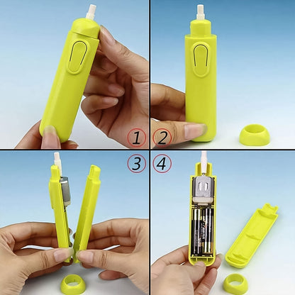 Wukusy electric eraser kit with automatic battery-operated pencil eraser and 12 refill erasers for office use.