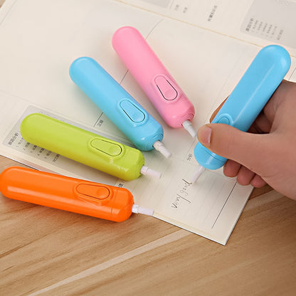 Wukusy electric eraser kit with automatic battery-operated pencil eraser and 12 refill erasers for office use