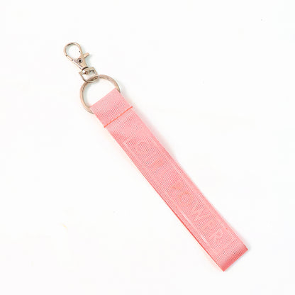 Wukusy fabric ribbon keychain in mixed colors, perfect for office use, featuring a stylish and durable design.