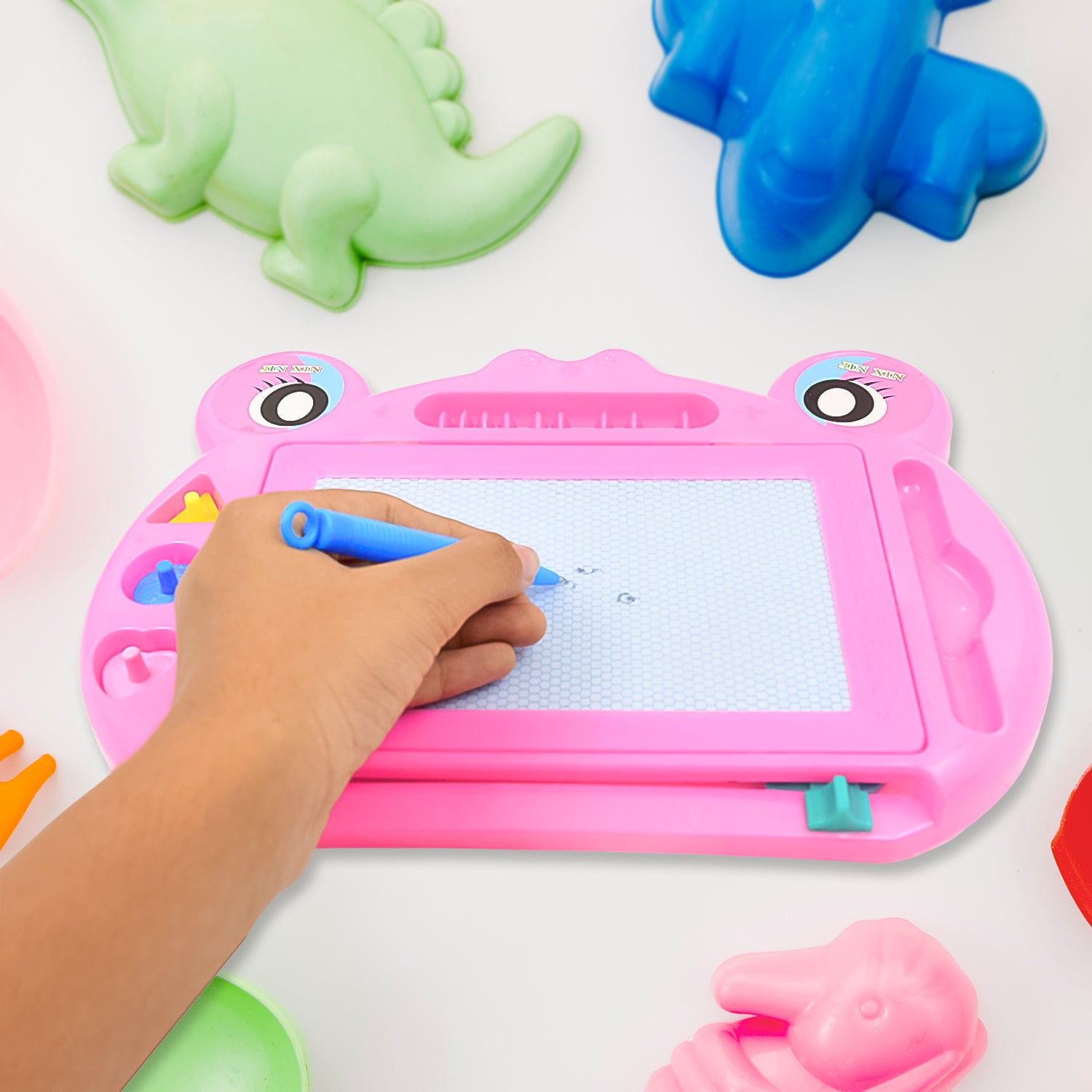 Wukusy Frog Design Magic Sketch Slate Pad Board, 28x20 cm, office sketching and drawing surface with frog design features.