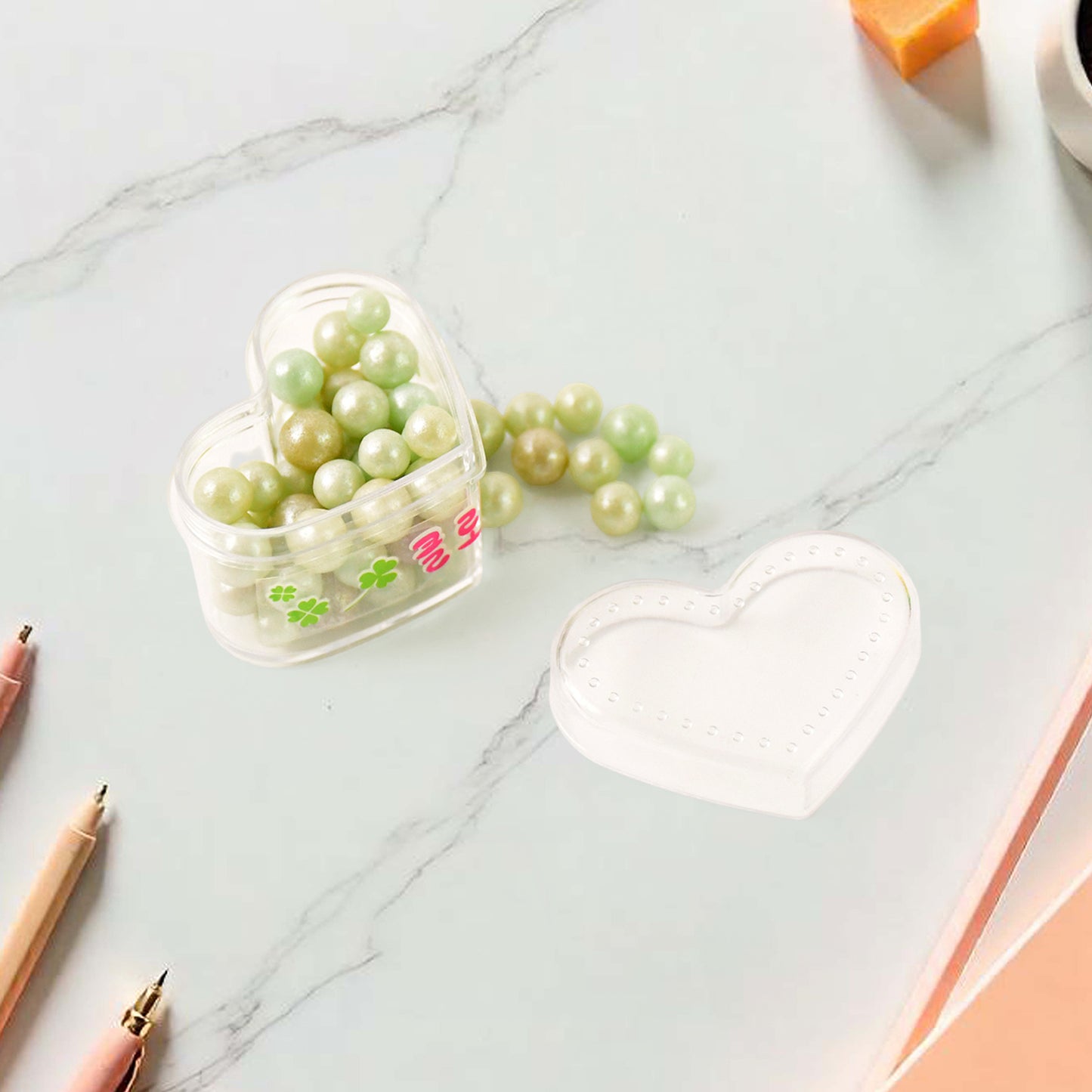 Wukusy fun candy design office pencil set with colorful pens, erasers, and accessories on a white background.