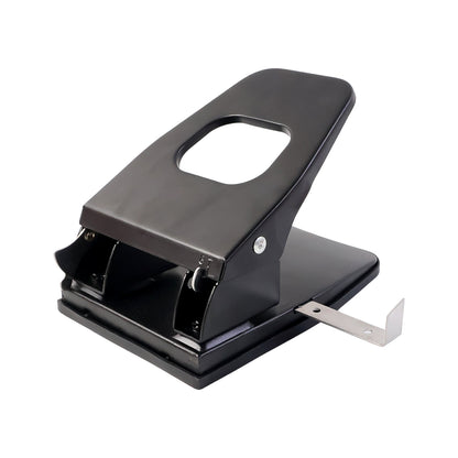 Wukusy heavy-duty metal 2-hole paper punch machine set for office use, durable and designed for efficient paper punching.