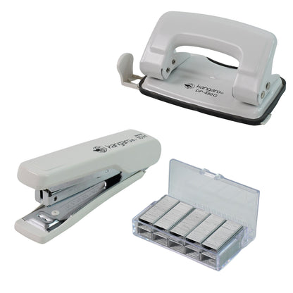 Wukusy Kangaro 4-in-1 Premium Office Stationery Gift Set including pens, notepads, and office supplies on a desk