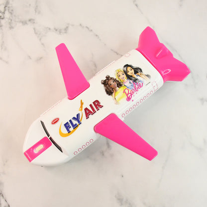 Wukusy airplane-shaped compass box with LED light and built-in sharpener, designed for office or school use.