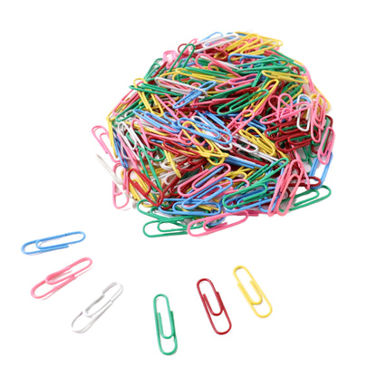 Multicolor-coated paper clips from Wukusy, approx 250-pack, ideal for office organization and paper management.