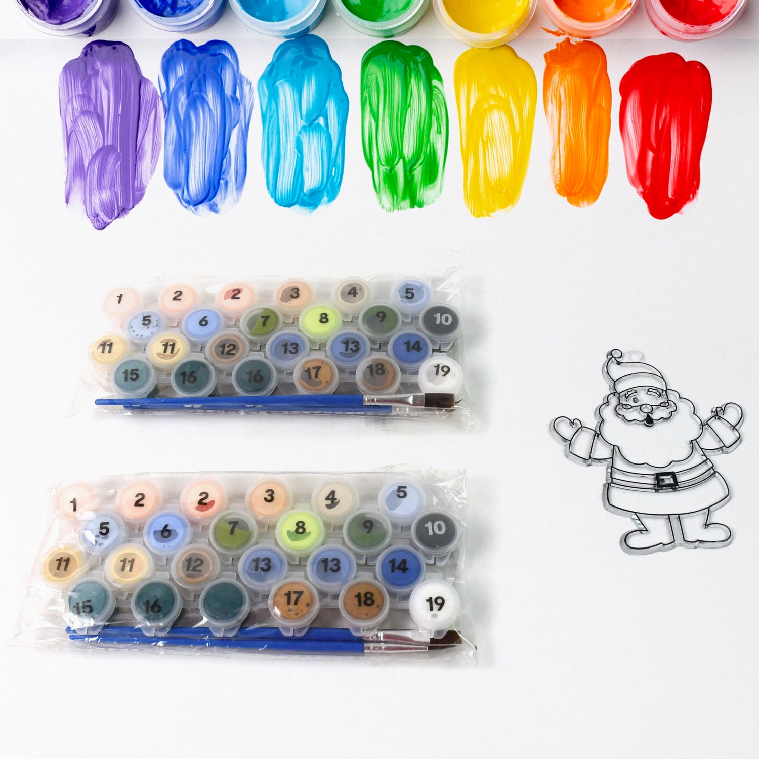 Wukusy paint by number kits with 19 colors, 6 paint brushes, featuring office-themed designs in a 2-set package.
