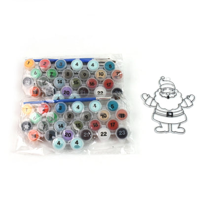Wukusy office paint by number kits, 2 sets with 24 color numbers and 6 paint brushes each, for creative art projects.