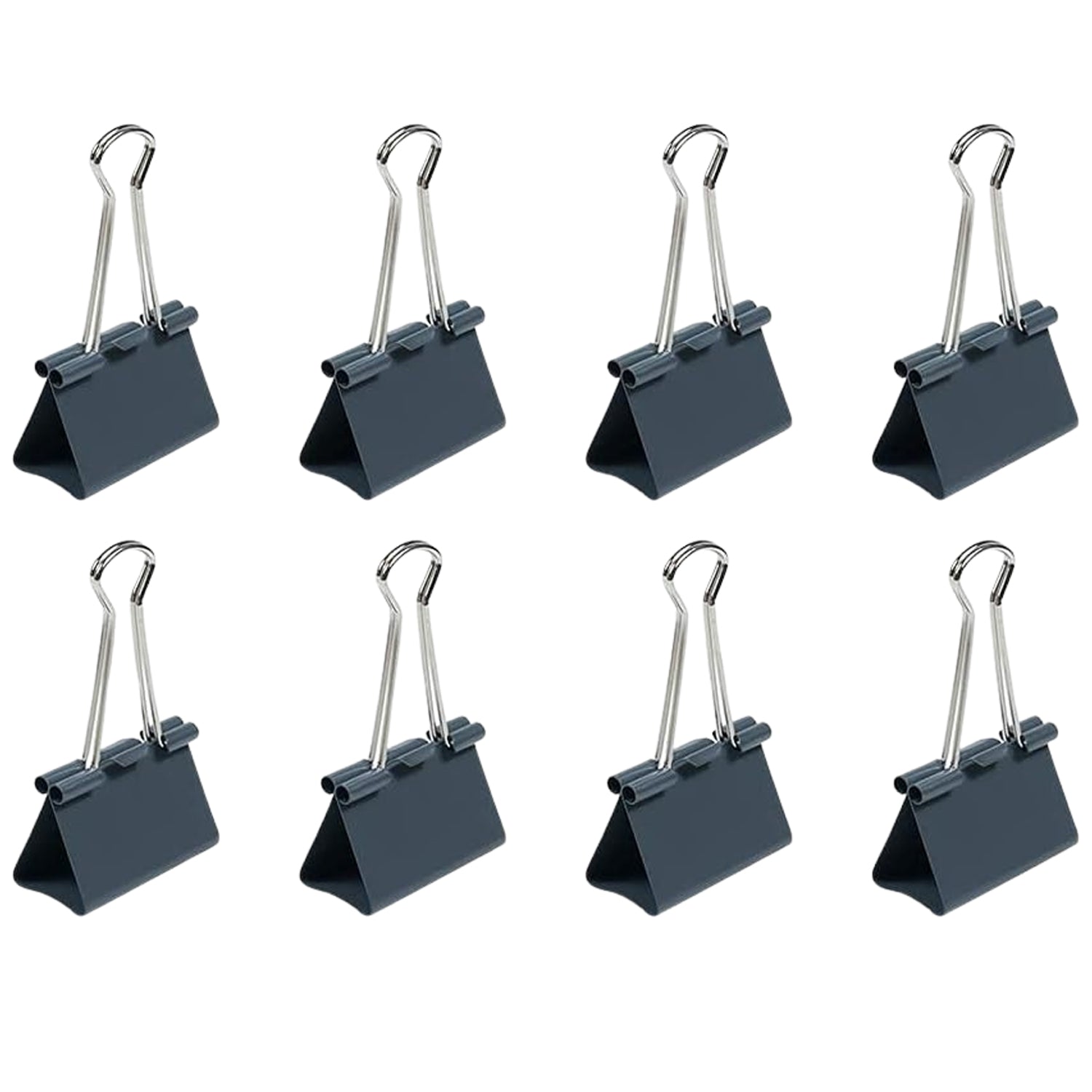 Wukusy office paper holding binder clips set with 8 colorful paper clips for organizing papers and office use.