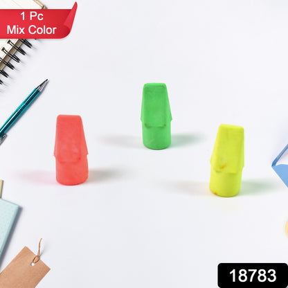 Wukusy pencil top eraser with colorful mixed design, ideal for office use and perfect for erasing pencil marks.