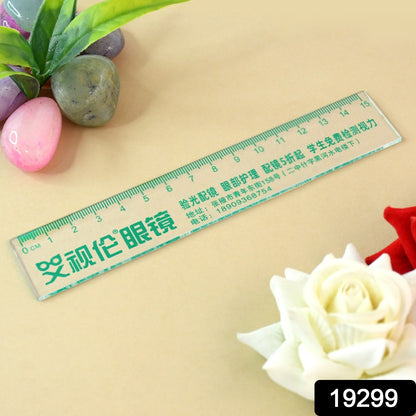 Wukusy premium transparent plastic ruler, 15cm length, ideal for office use, clear and durable measuring tool.