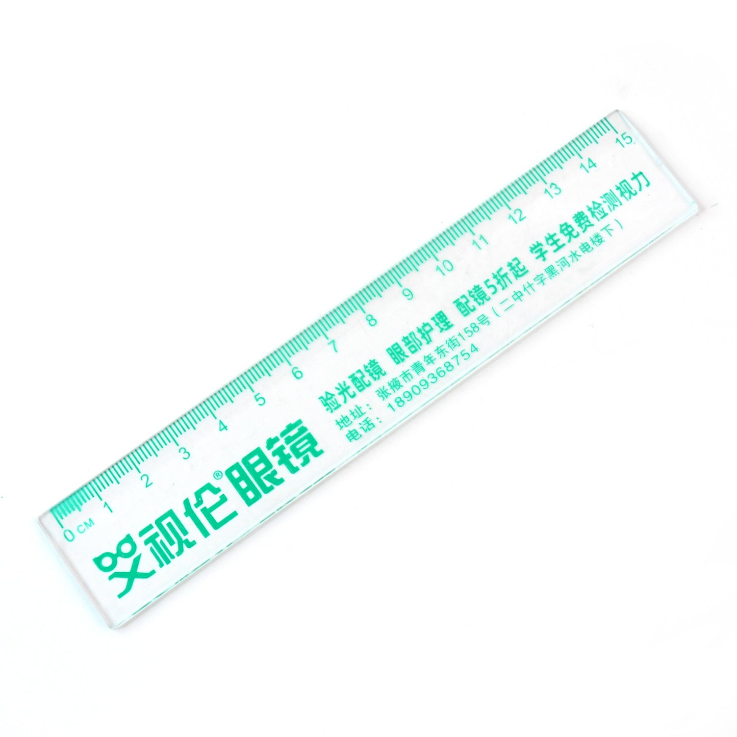 Wukusy premium transparent plastic office scale, 15cm ruler with clear measurement markings, suitable for precise drawing and measuring.