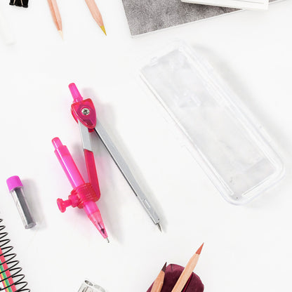 Wukusy 4-in-1 student geometry compass set for office use, featuring multiple tools for precise drawing and measurement.