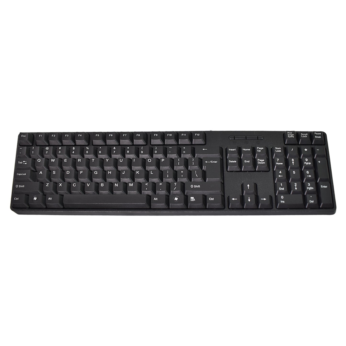 Wukusy wired USB keyboard with 107 keys and matching mouse in a 2-piece office keyboard and mouse set.