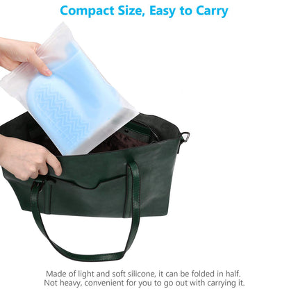 Wukusy non-slip silicone rain boot shoe cover with waterproof, reusable, anti-skid design, foldable for easy storage.