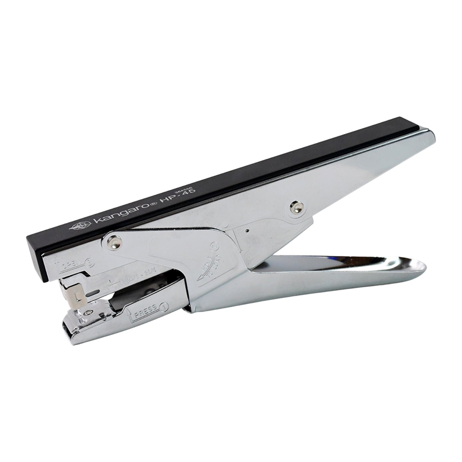Wukusy Kangaro HP-45 heavy-duty plier stapler with metal body, ideal for high-volume stapling tasks, shown in close-up.