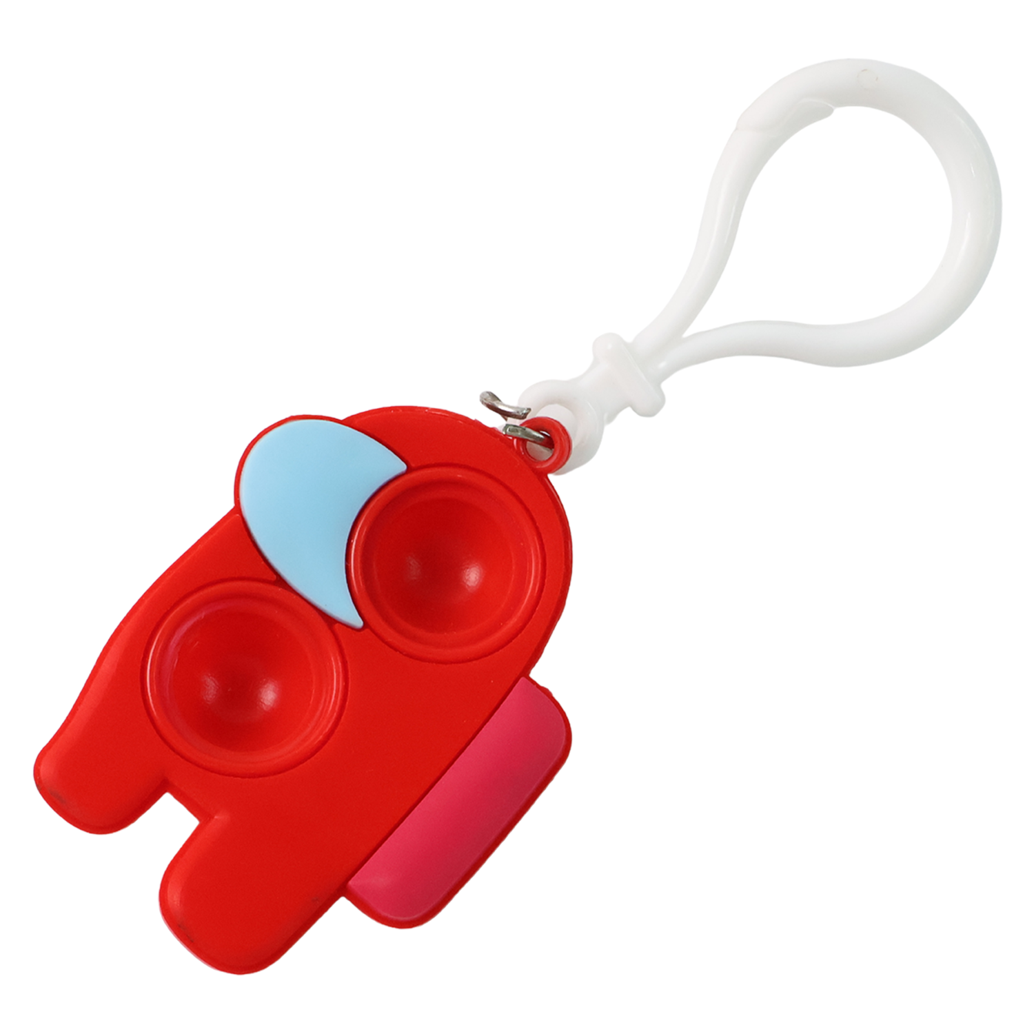 Wukusy Pop-it Fidget Keychain Toy in mixed colors, small portable sensory toy for stress relief and sensory play.