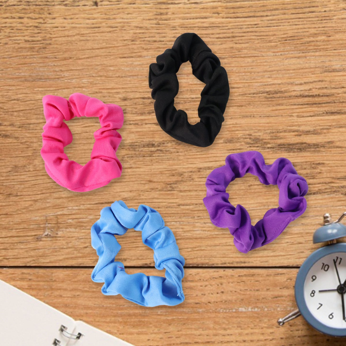 Set of soft elastic hair scrunchies by Wukusy, versatile hair accessories in various colors for everyday styling.