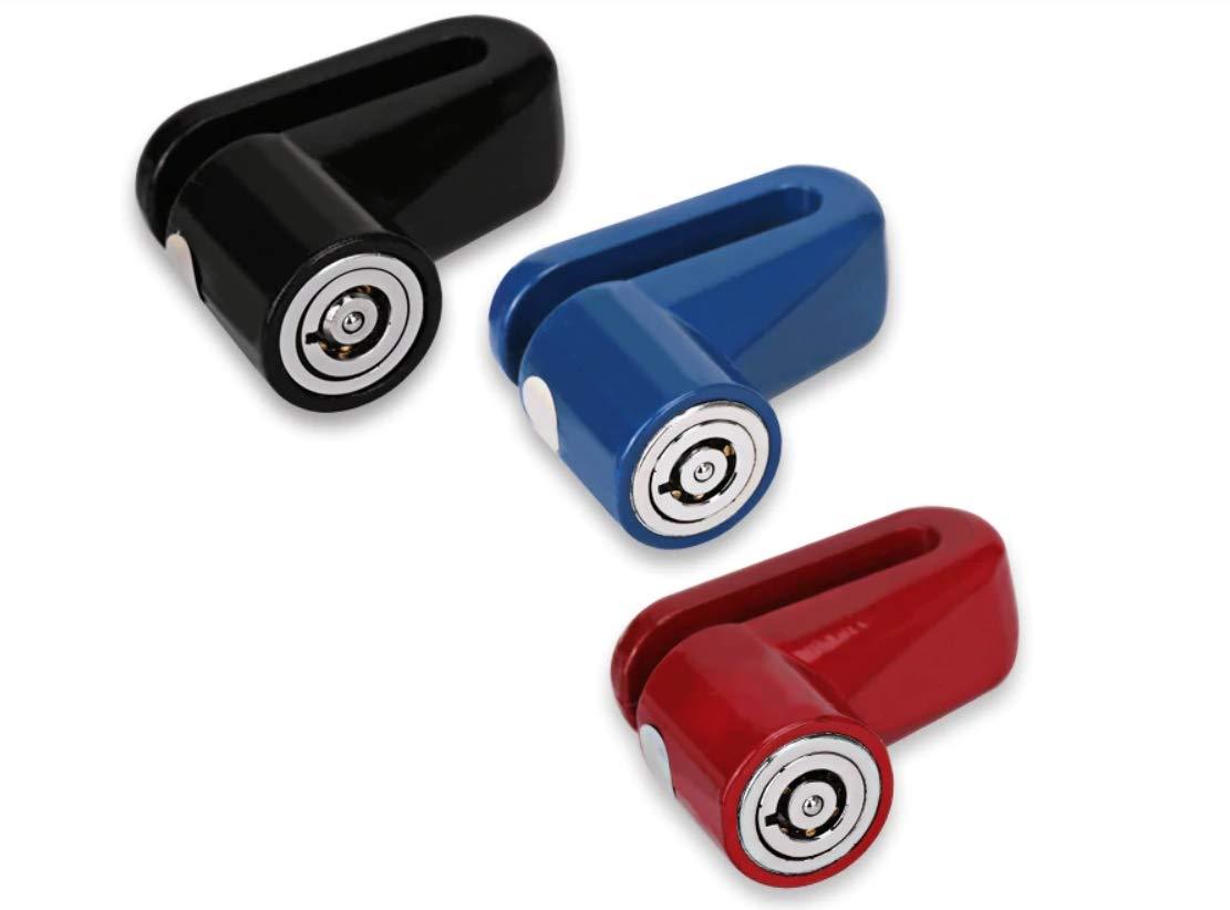 Wukusy 1514 Wheel Padlock Disc Lock for motorcycle and scooter security with sturdy metal design and key lock mechanism.