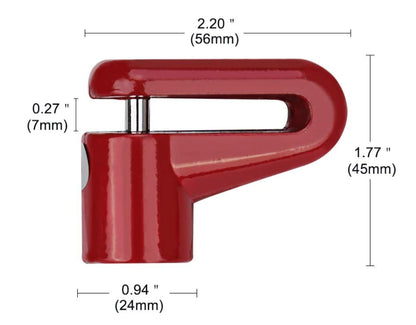 Wukusy 1514 Wheel Padlock Disc Lock security device for motorcycles, scooters, and bikes, preventing theft with durable metal construction.
