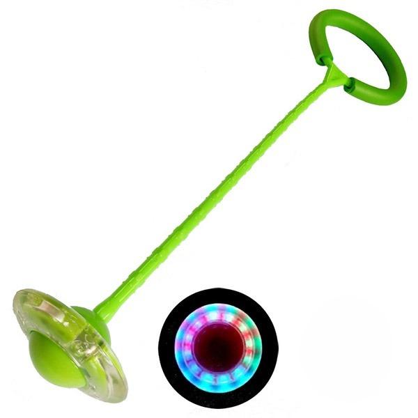 Wukusy 1665 LED light flashing jumping ring ankle skipping jump rope for kids, colorful and fun for outdoor sports and exercise.