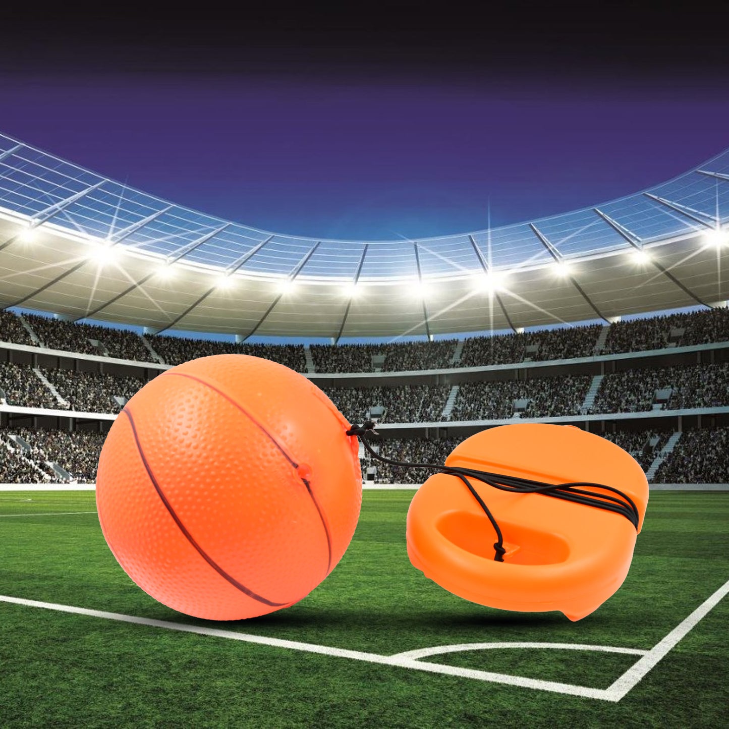 Wukusy football rebound ball with string set, sports training equipment for practicing football skills and ball control.