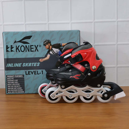 Wukusy professional adjustable inline skates for kids and adults in medium size, featuring a sleek design and secure fit.