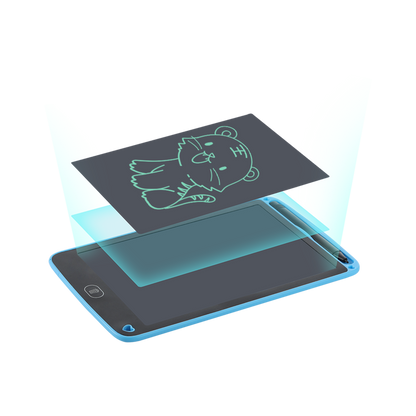 Wukusy 1412 portable LCD writing tablet for kids, digital memo pad for drawing and note-taking, lightweight and easy to use.