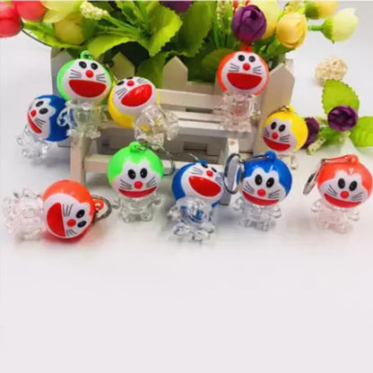 Wukusy Doremon Lightning Keychain with two-colored lightning design, toy accessory, small and portable keychain for fans.