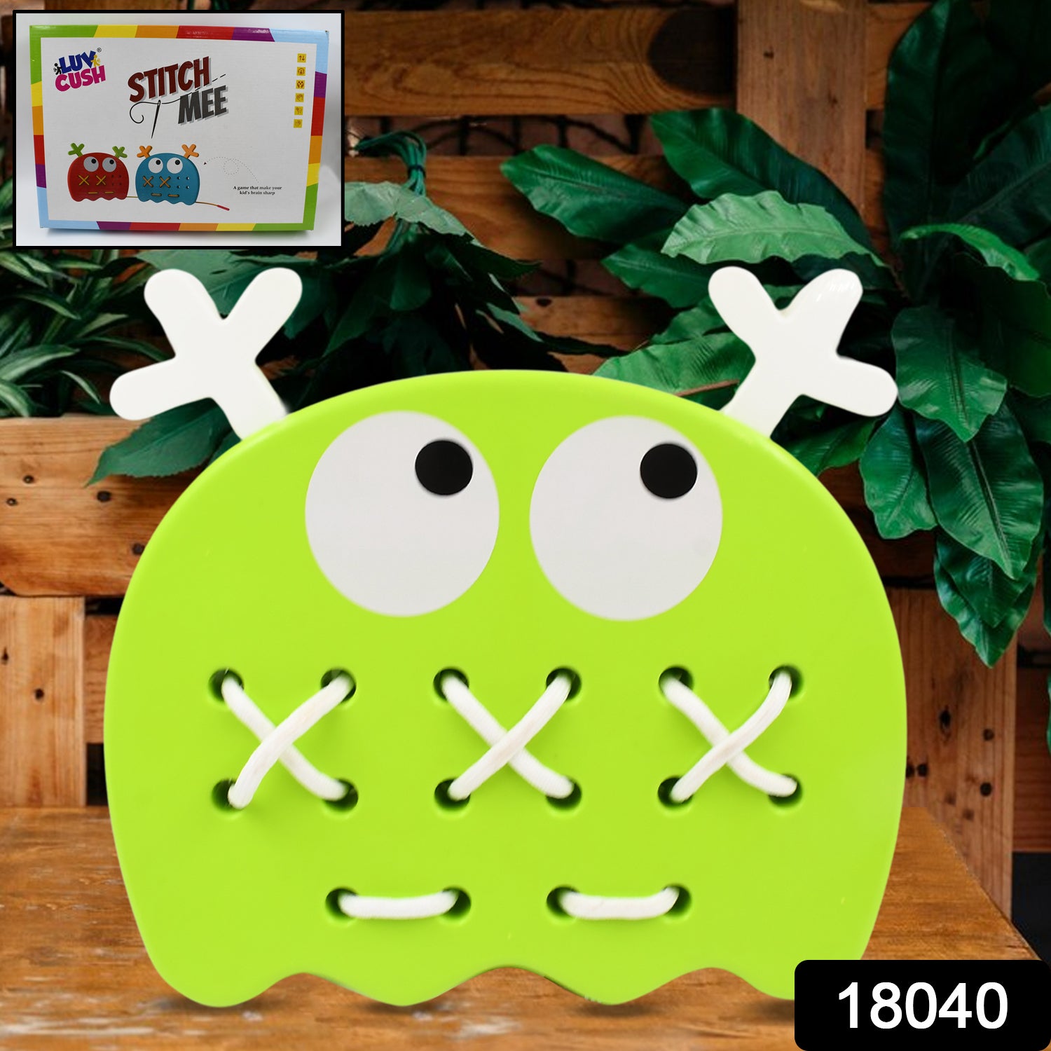 Wukusy Stitch Mee Puzzle Toy featuring multiple Stitch styles, a fun brain game for kids, ideal as a birthday gift.