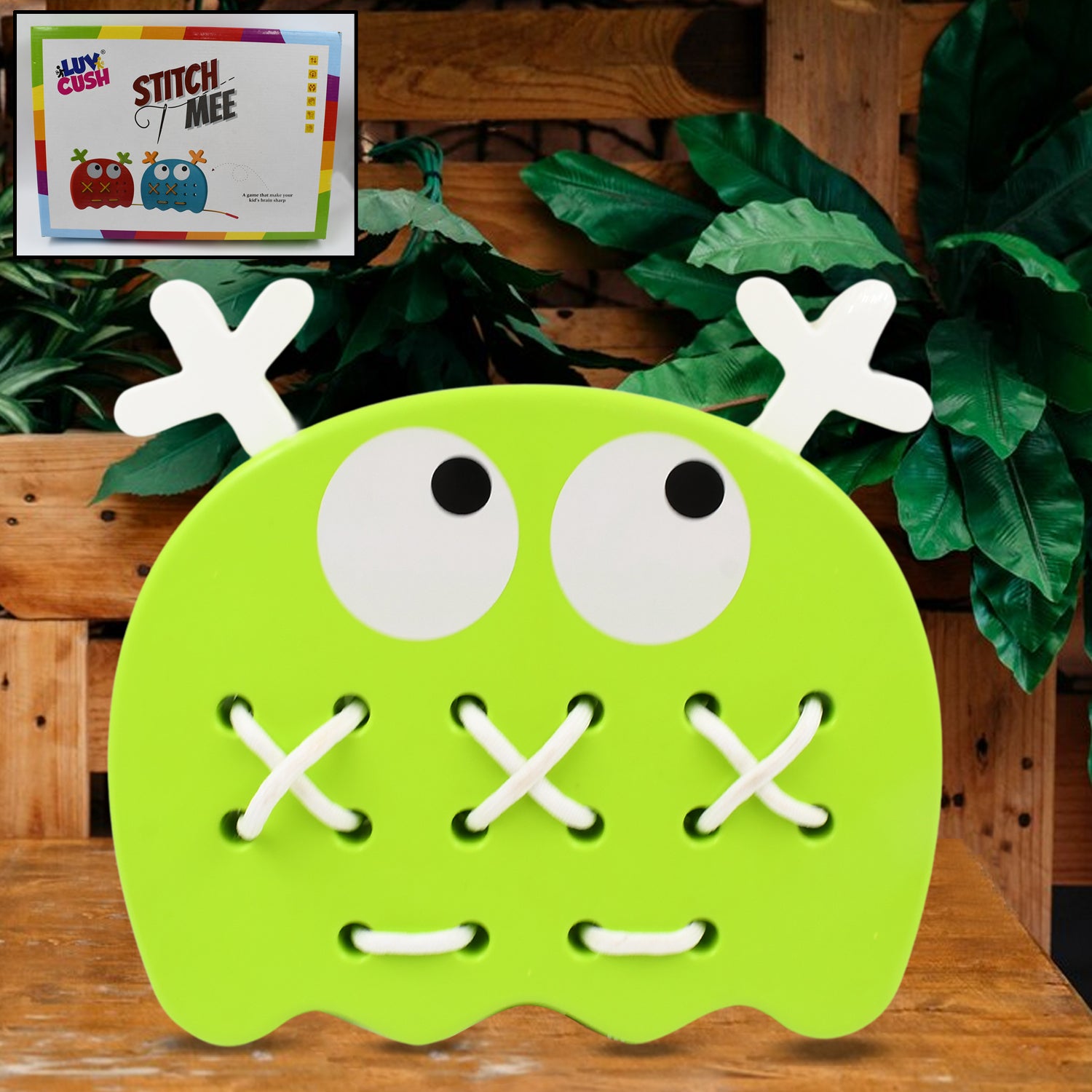 Wukusy Stitch Mee puzzle toy featuring colorful Stitch character in various styles, ideal for brain games and kids' birthday gifts.