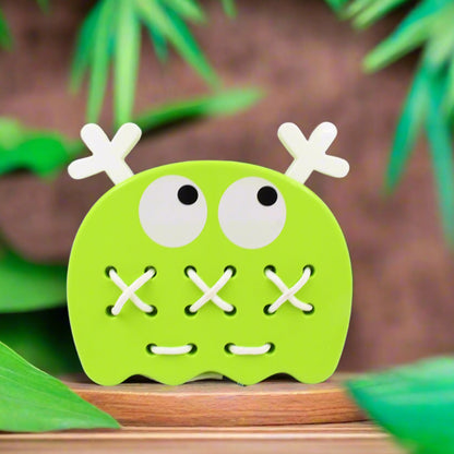 Wukusy Stitch Mee Puzzle Toy featuring multiple styles for kids, a fun and educational brain game and birthday gift.