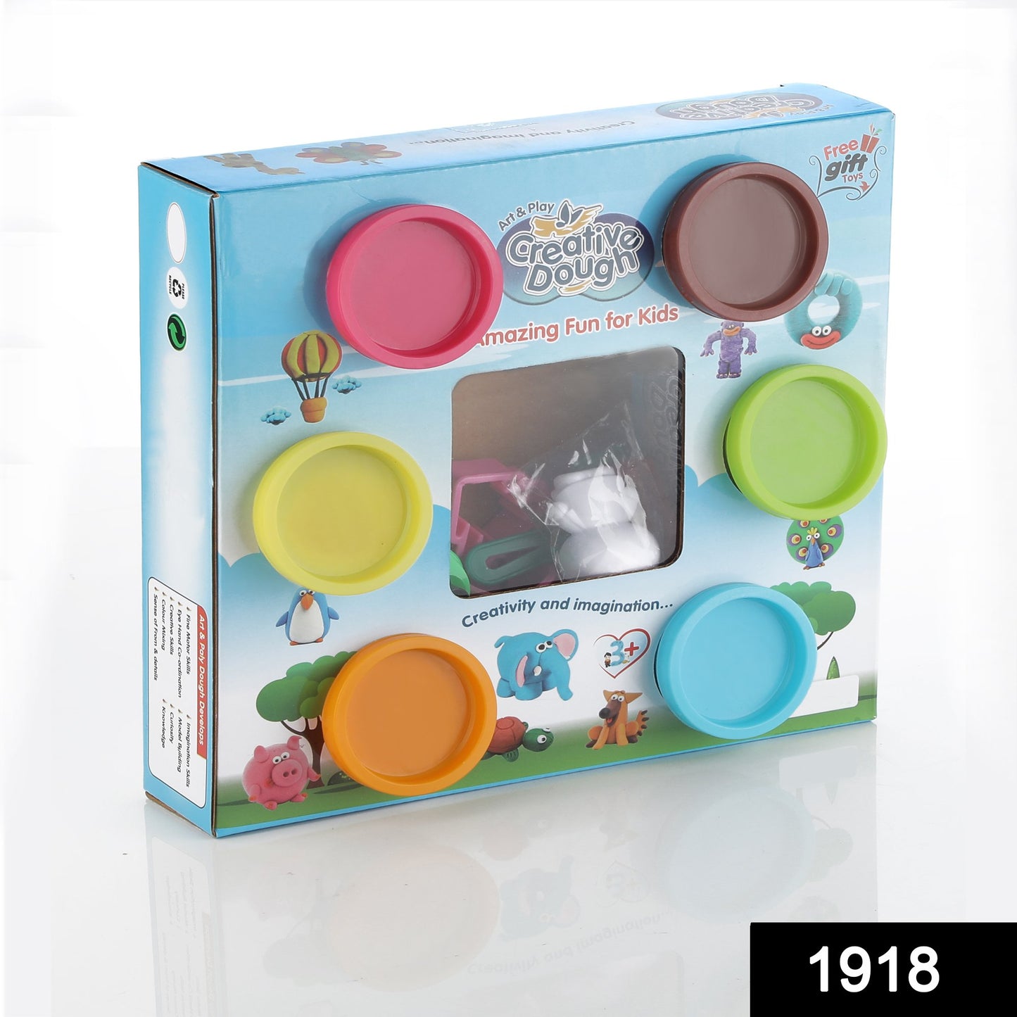 Wukusy 1918 Non-toxic Creative Dough Clay Mould pack with 6 sets of colorful clay in 5 different colors each, ideal for kids' toys