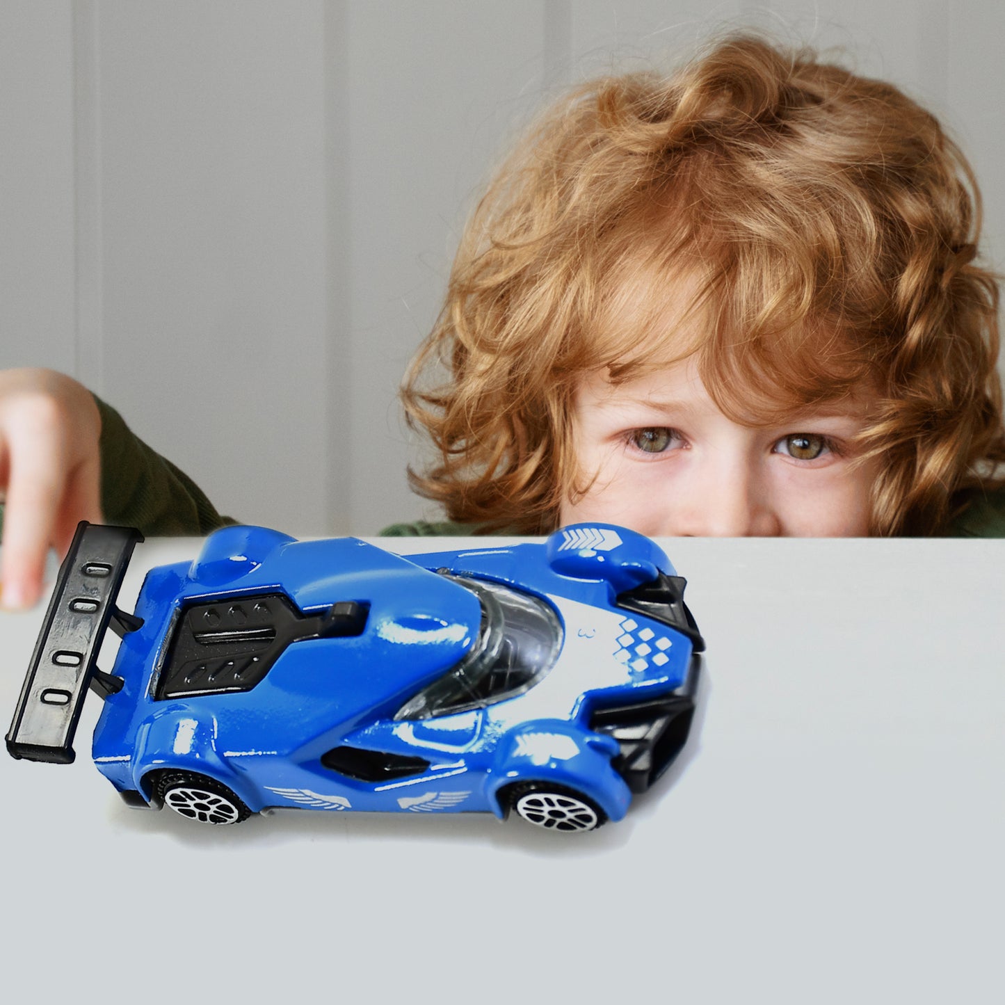 Wukusy 1926 Street Racer Car metal die-cast toy for children ages 3+, featuring a sleek race car design for active play.