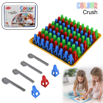 Wukusy Plastic Color Crush game board, a puzzle challenge toy for kids and adults, featuring colorful plastic pieces for educational fun.